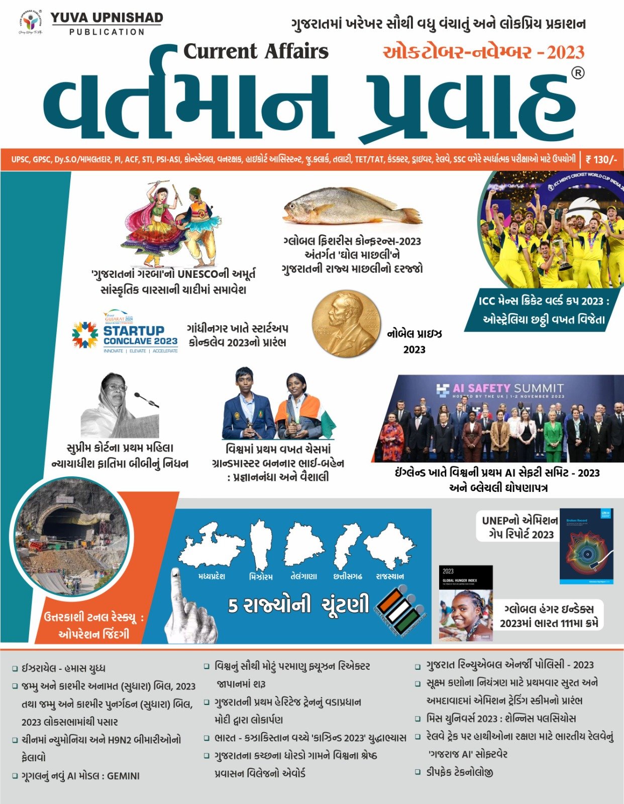 YUVA UPNISHAD CURRENT AFFAIRS OCTOBER/NOVEMBER 2023 | VARTMAN PRAVAH OCTOBER/NOVEMBER  2023 | YUVA UPNISHAD CURRENT AFFAIRS OCTOBER/NOVEMBER  MAGAZINE 2023